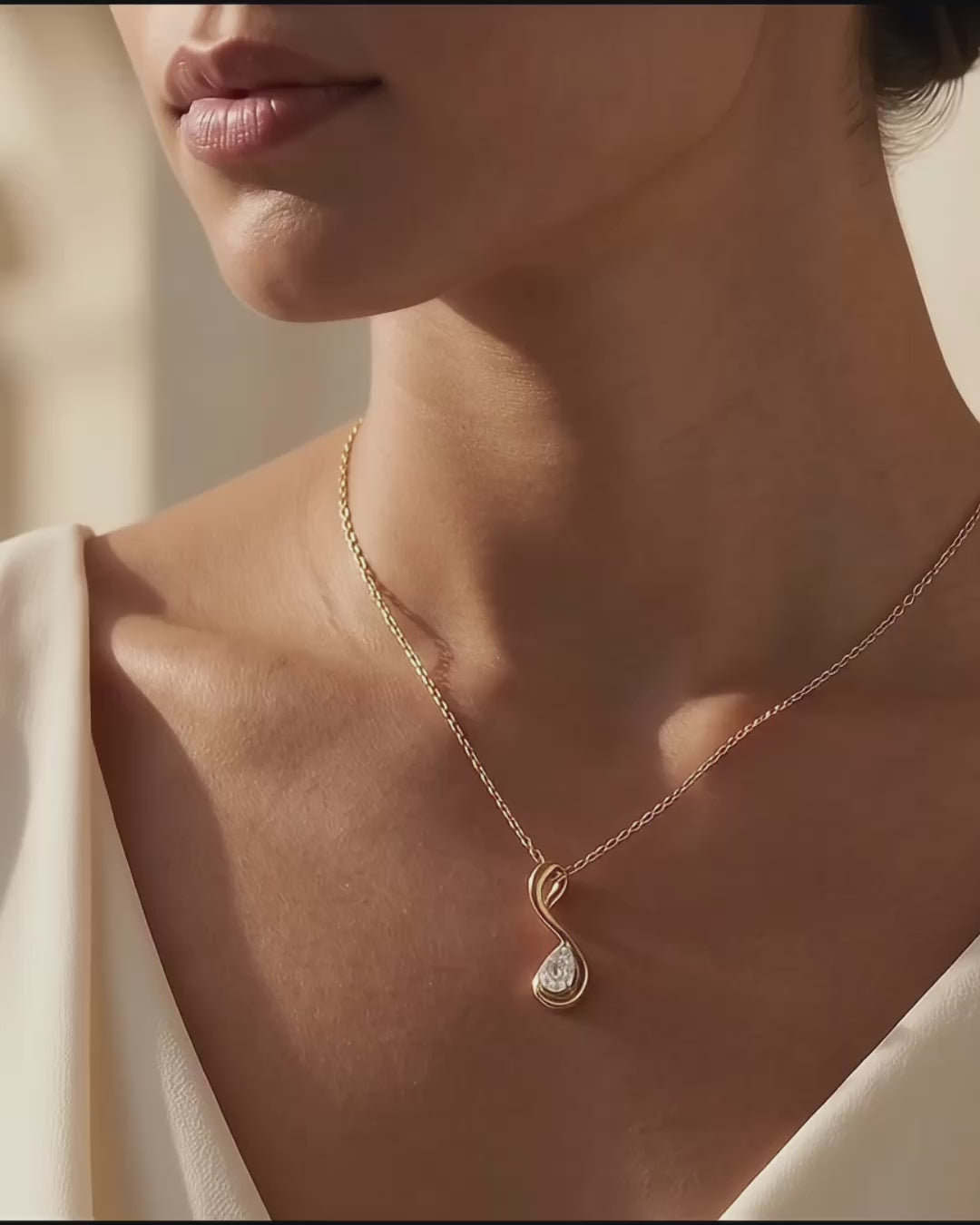 Glint Pendant worn — Swell collection
